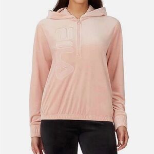 Fila Ladies' Velour Quarter Zip Hoodie large